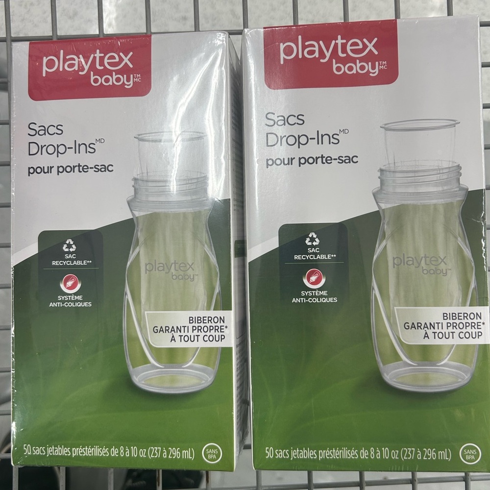 NEW 🆕 TWO boxes of Playtex Baby Drop-Ins Bottle Liners sealed